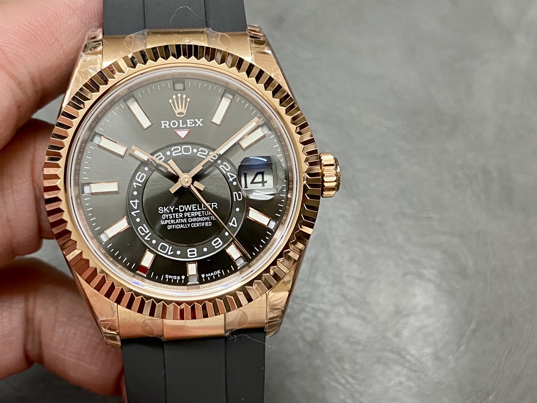 Rolex Sky Dweller 42mm Slate Oysterflex m336235 0004